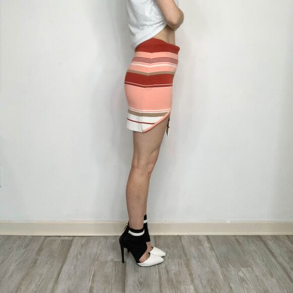 NBD x REVOLVE Prevision Sunset Striped Skirt high waist mini y2k 2657 - Picture 5 of 12